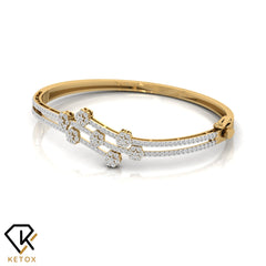 Three Lane Diamond Bracelet