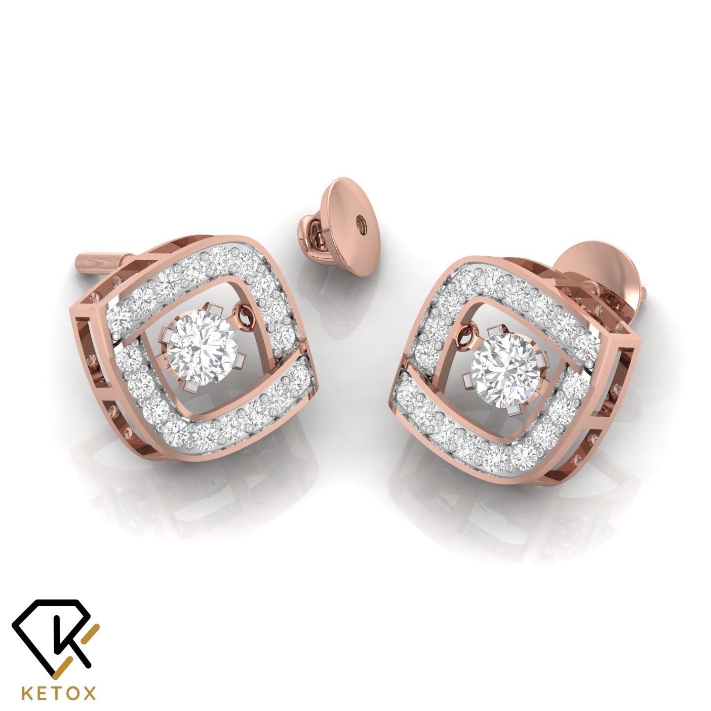 Shiny Stude Diamond Earring