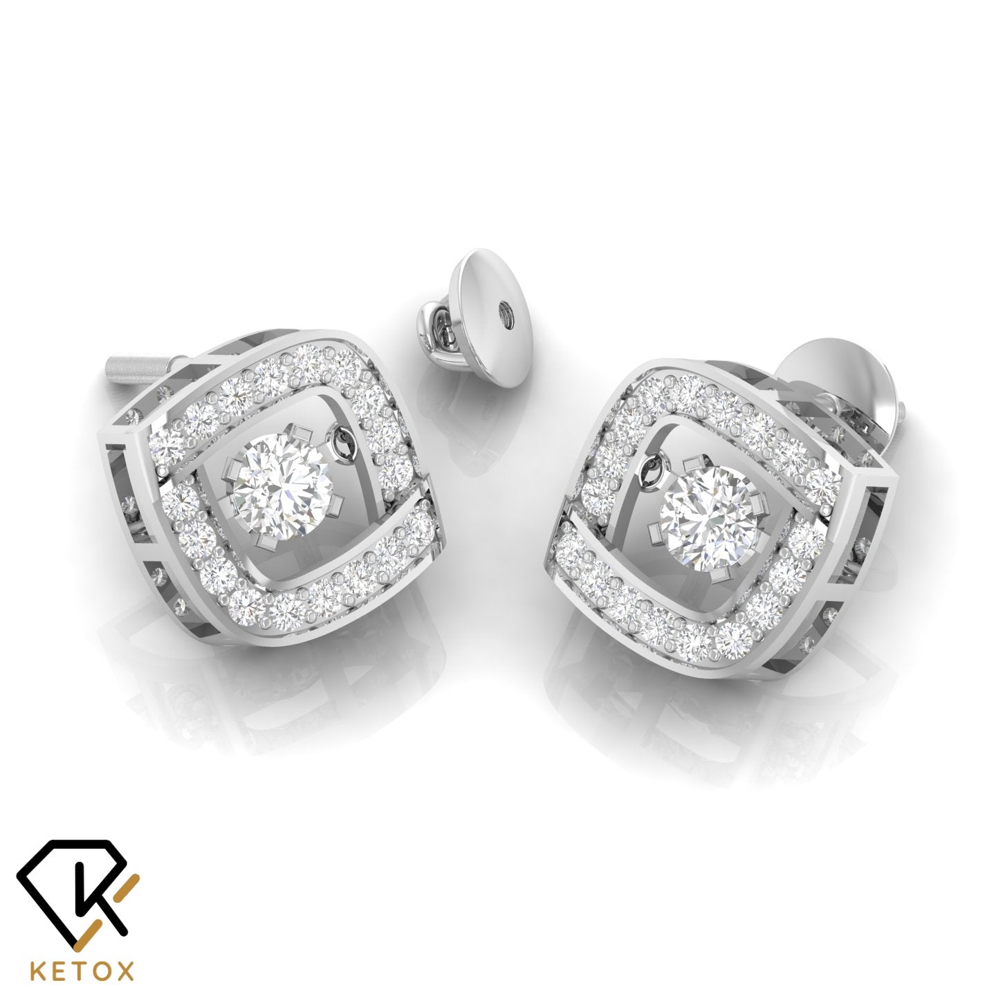 Shiny Stude Diamond Earring