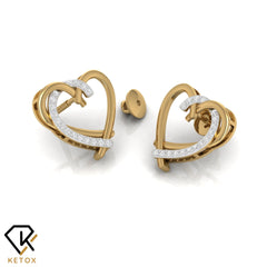 Overlaped Heart Earrings