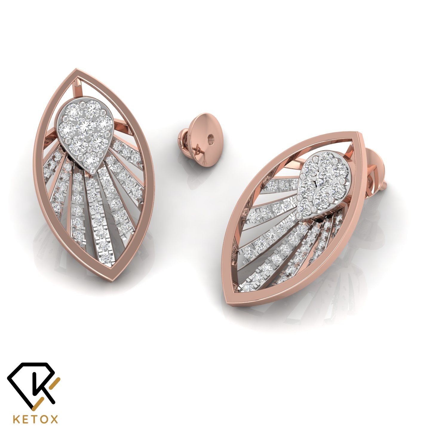 Boat Diamond Earrings