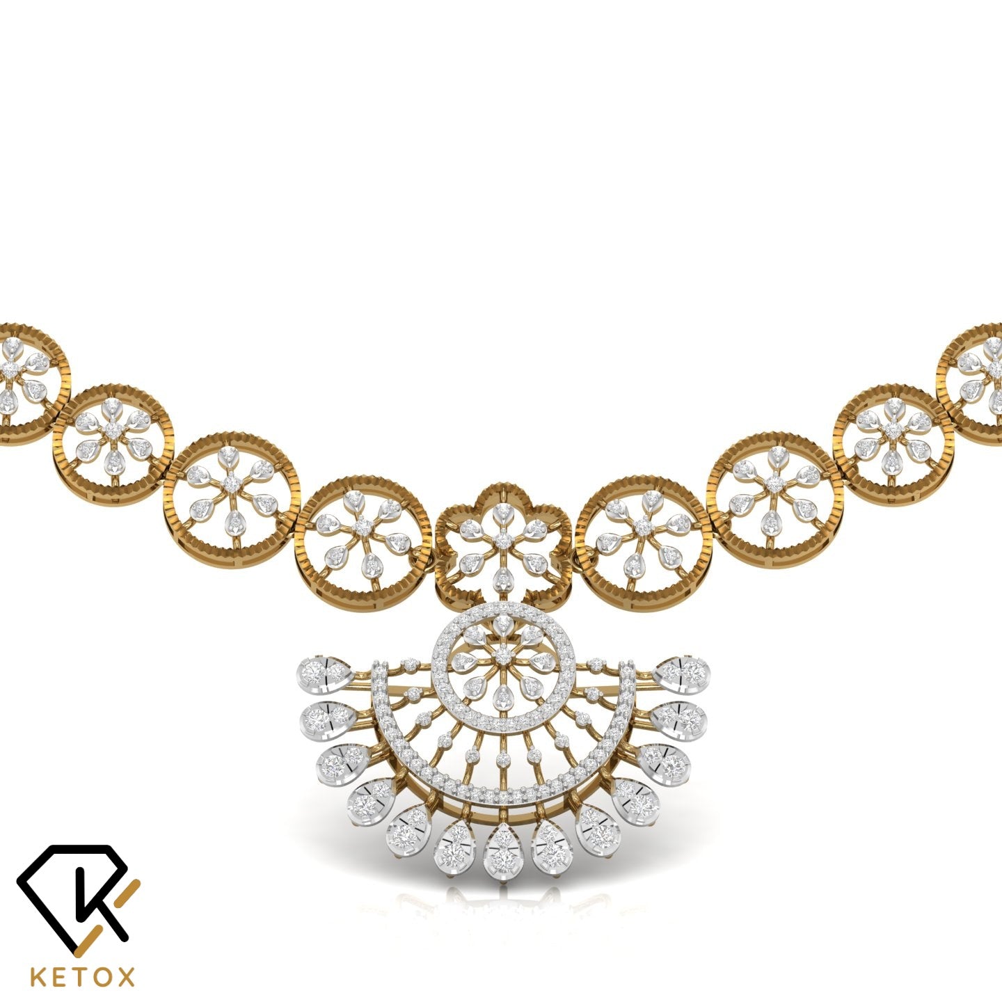 Wheels Diamond Necklace