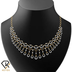 Cross Over Roap Diamond Necklace