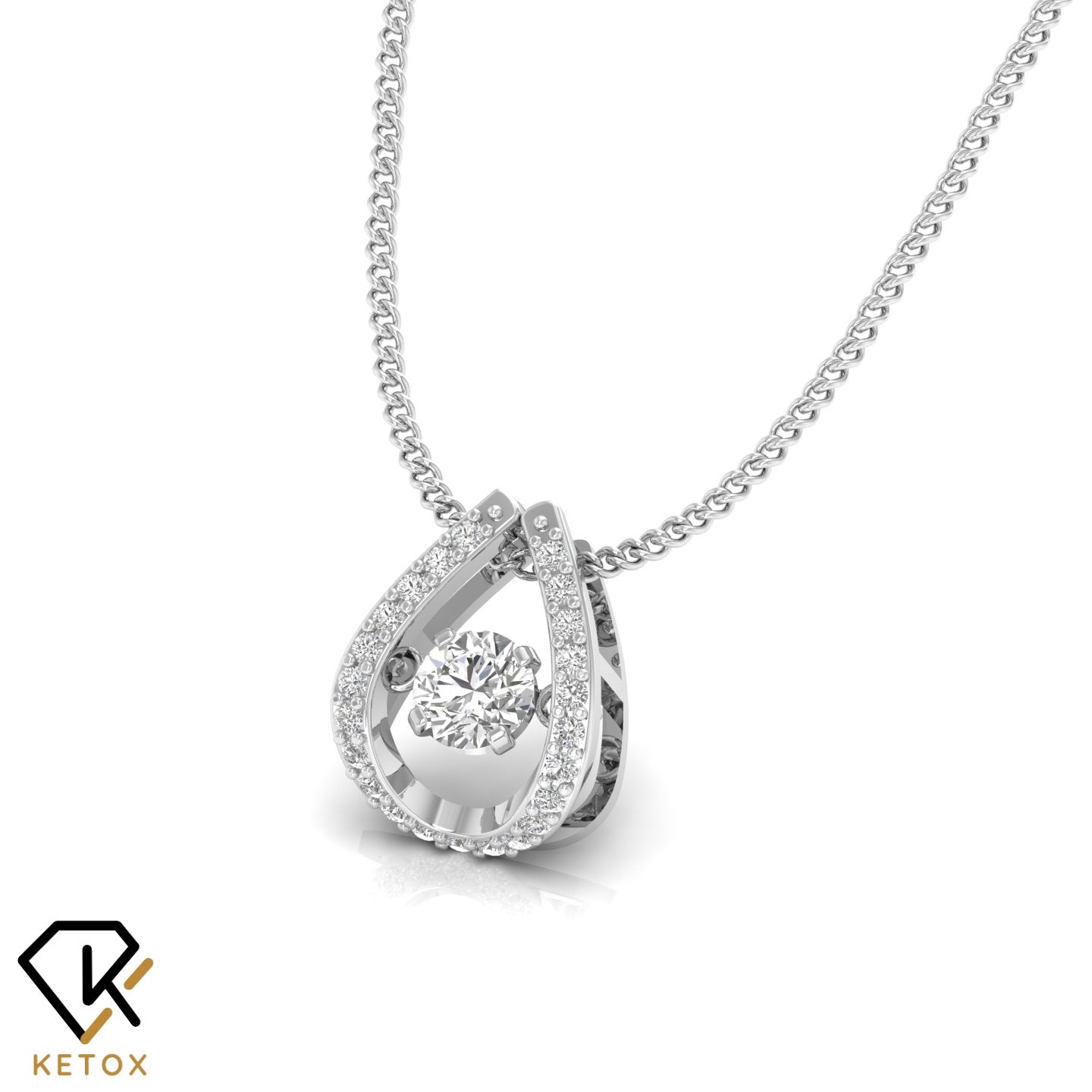 Tiny Dancing Diamond Pendent