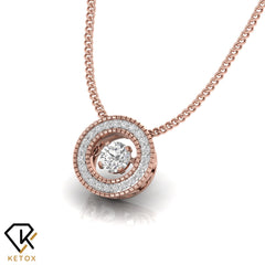 Round Dancing Diamond Pendent