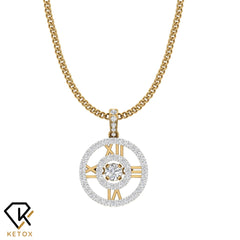 Clock Diamond Pendent