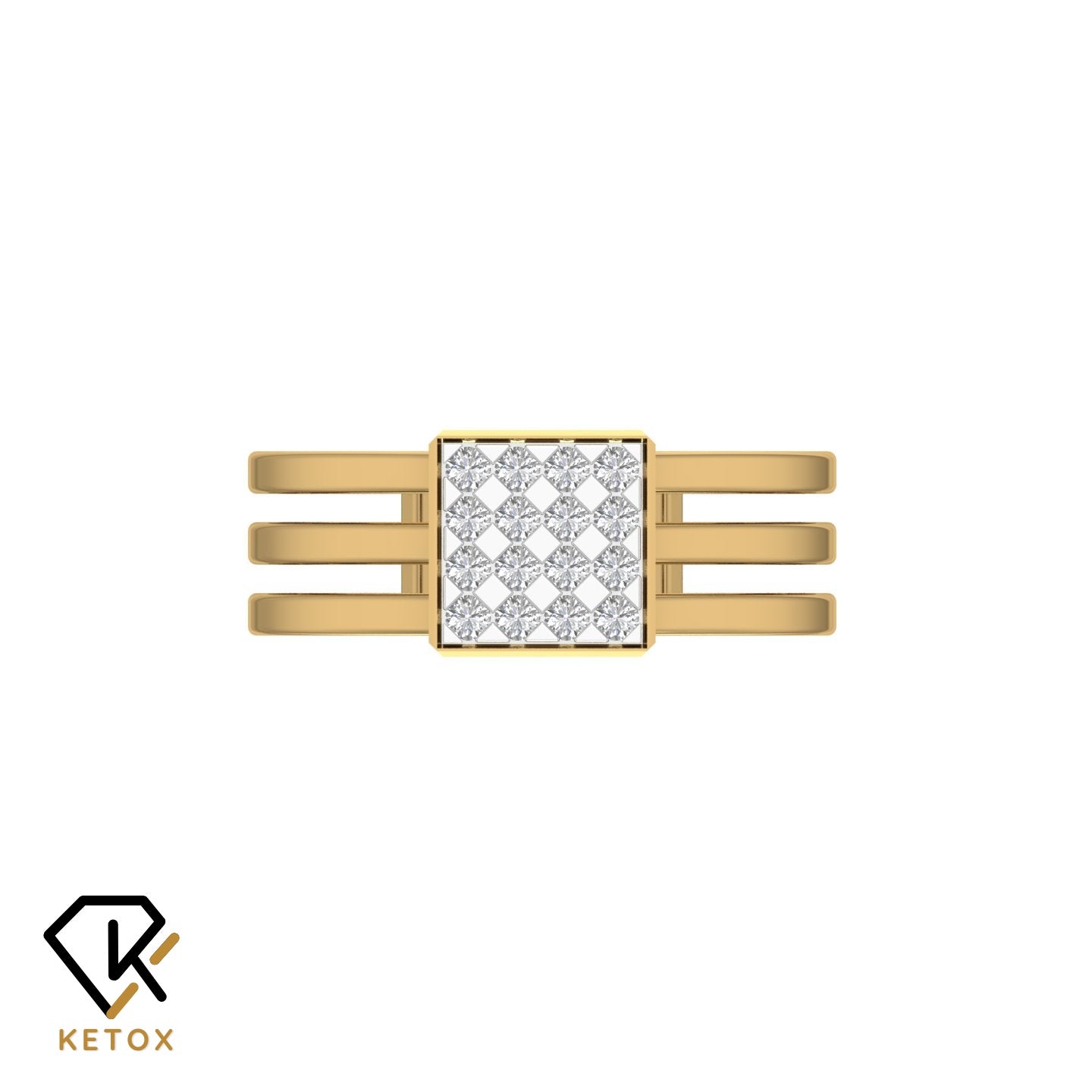 Top Diamond Square Ring