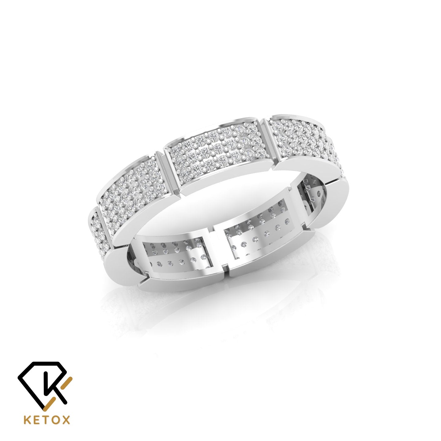 Shiny Diamond Band Ring