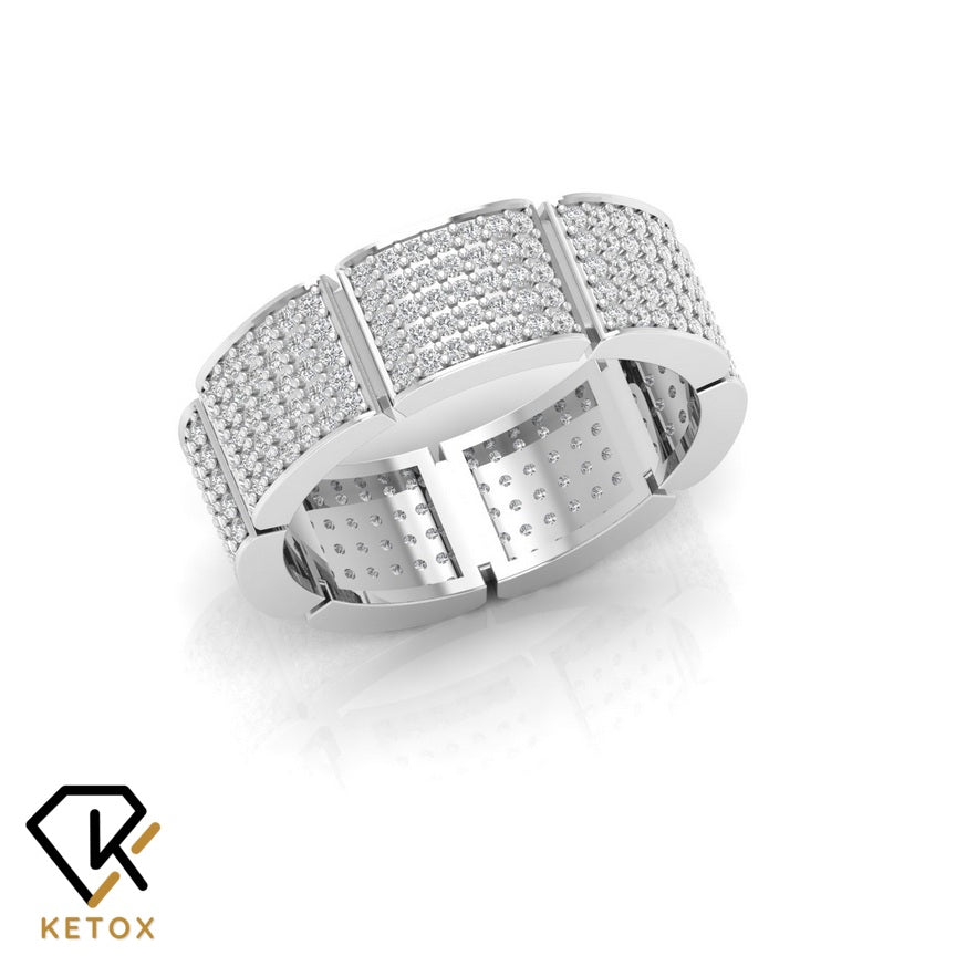 Shiny Diamond Band Ring