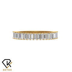 Open Baguette Wedding Band