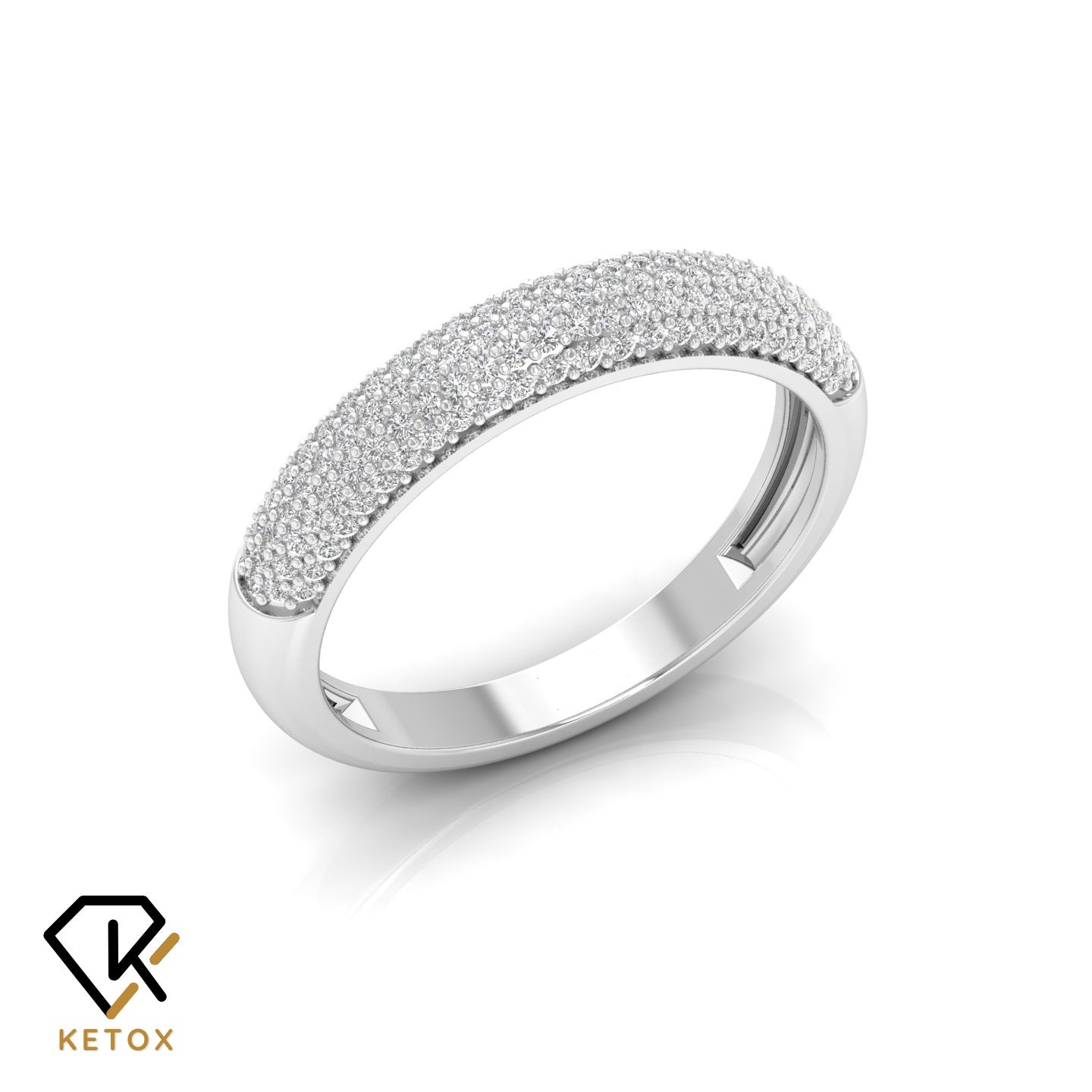 Ketoz Diamond Band Ring