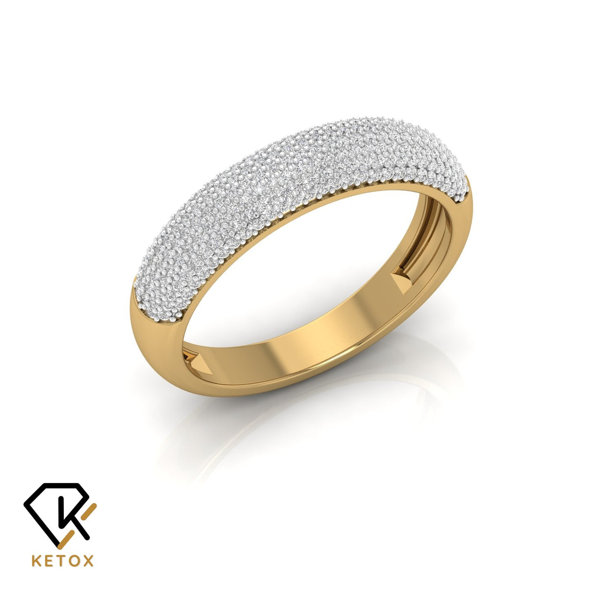 Ketoz Diamond Band Ring