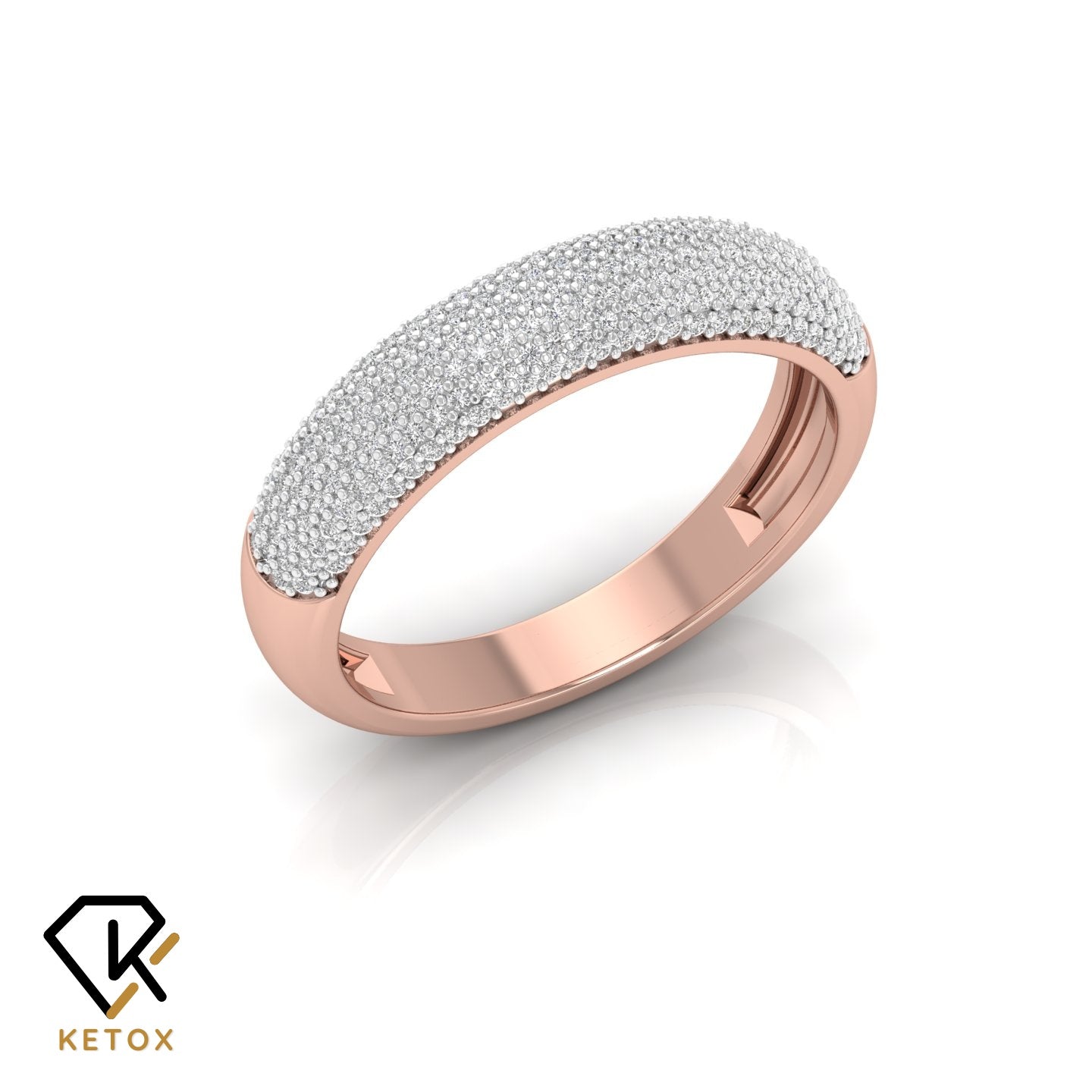 Ketoz Diamond Band Ring